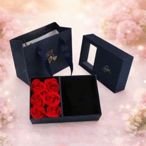 Boîte à bijoux rose éternelle pour cadeau