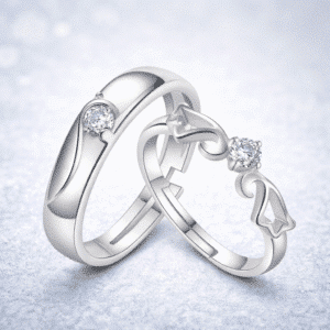 Bagues de promesse ajustables brillantes