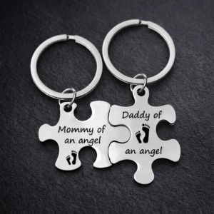 Porte-clés couple puzzle parents
