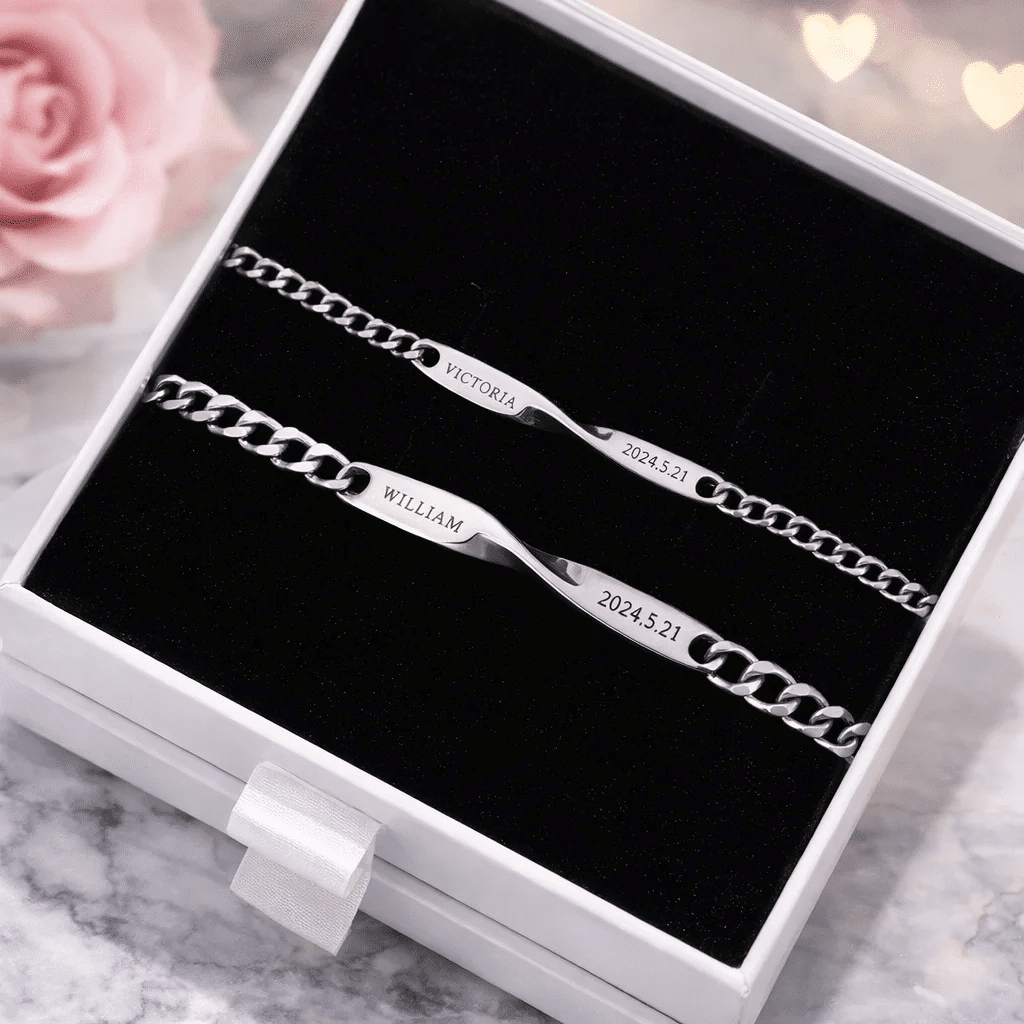 Que graver sur un bracelet couple