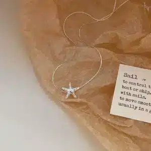 Collier femme étoile de mer brillante 1