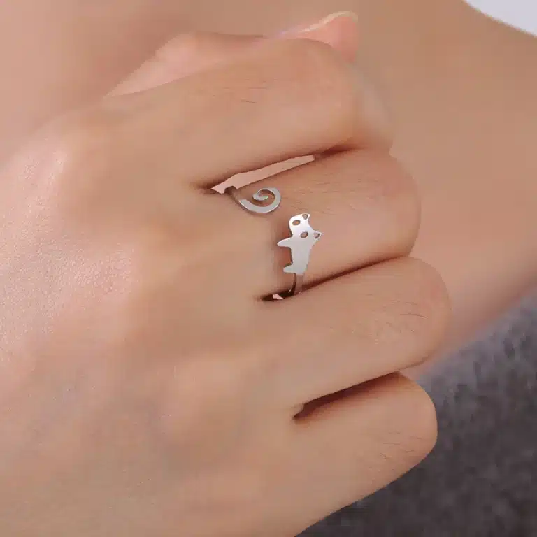 Bague chat mignon pour femme 3