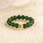 Bague femme pierres vertes 1