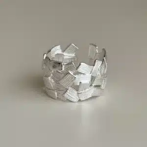 Bague femme manchette artistique 1