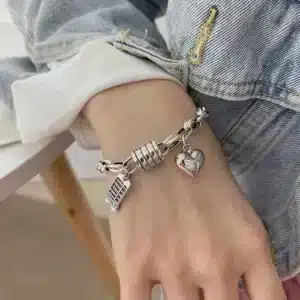 Bracelet femme amour acier 1