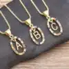 Collier femme lettre colorée 1