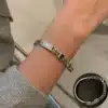 Bracelet couple Forever pierre bleue 1
