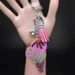 Porte-clés femme glace rose 2