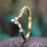 Bague femme couronne inversée 4