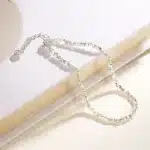 Bracelet femme argent perles facettées 1