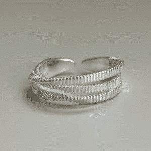 Bague de promesse femme bohème acier