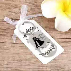 Porte-clés ouvre-bouteille personnalisé mariage 1