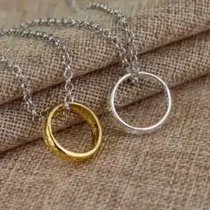 Collier couple anneaux assortis 1