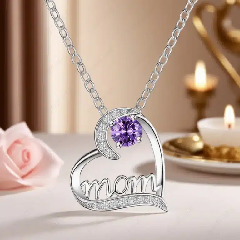 Coffret rose éternelle collier fête des mères 3