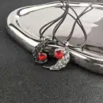 Collier couple ange démon cordon noir 1
