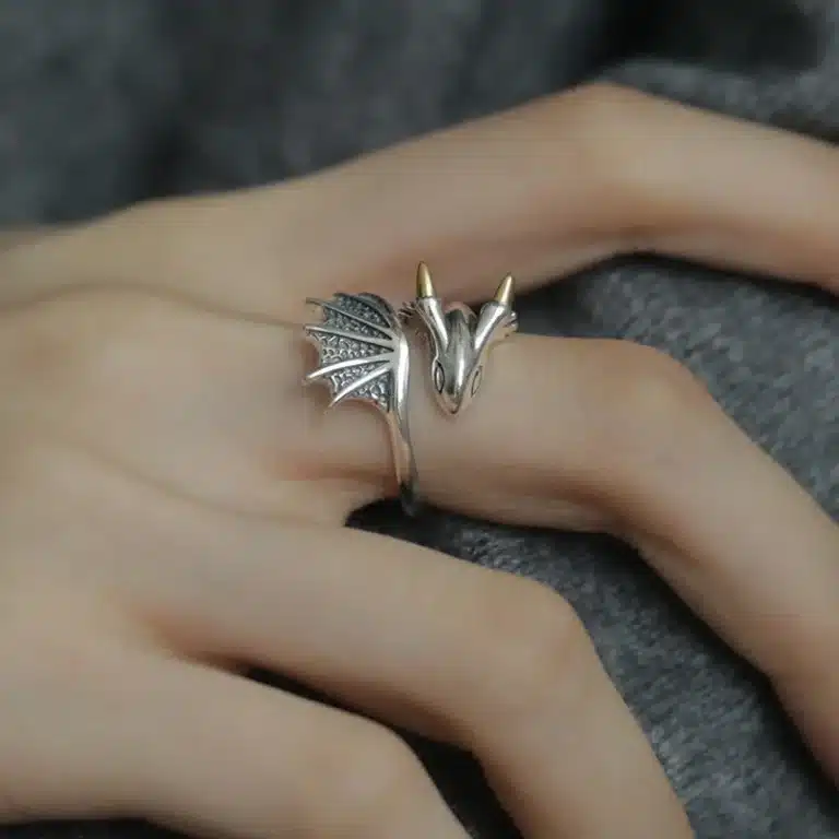 Bague femme dragon gothique 6