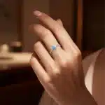 Bague femme tortue bleue 2