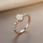 Bagues ovales Vintage en argent Sterling 925 pour femmes, Zircon scintillant, Design brillant soleil lune, bague de fête, bijoux fins de haute qualité 2
