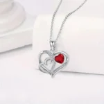 Coffret rose éternelle collier triple coeurs 5