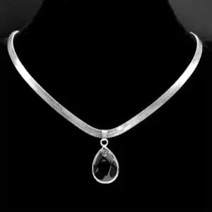 Collier goutte colorée femme 1