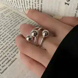 Bague sphères acier inoxydable 1