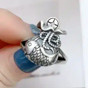 Bague femme poisson porte-bonheur 1