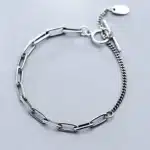 Bracelet maille trombone double chaîne 1