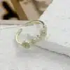 Bague femme dorée fleurs vintage 1