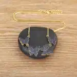 Bijou collier femme papillons colorés 4