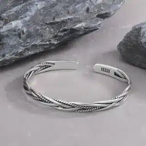 Bracelet tressé vintage femme 1