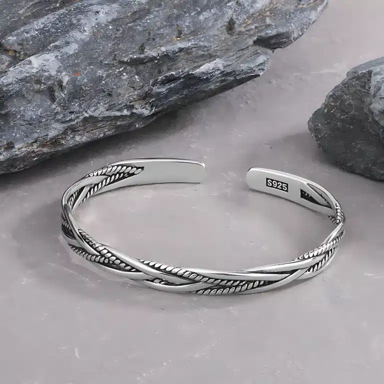 Bracelet tressé vintage femme 1
