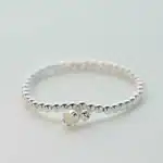 Bracelet femme perles argent breloque nature 1