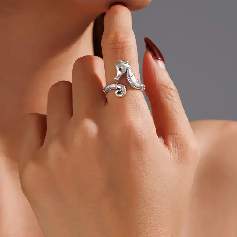Bague femme hippocampe 4