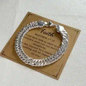 Bracelet femme argent maille gourmette large 1