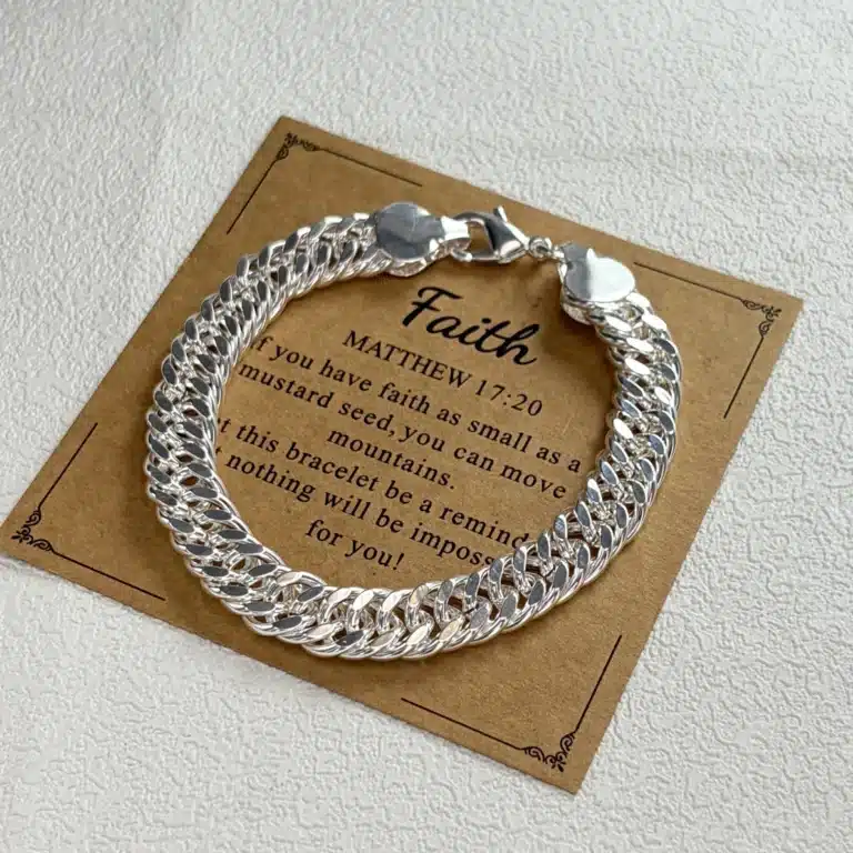 Bracelet femme argent maille gourmette large 1