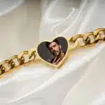 Bracelet couple personnalisable coeur souvenir 4
