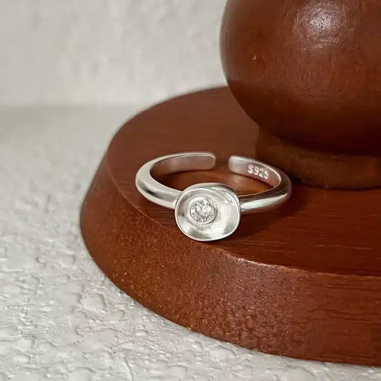 Bague de promesse femme rose argent 1