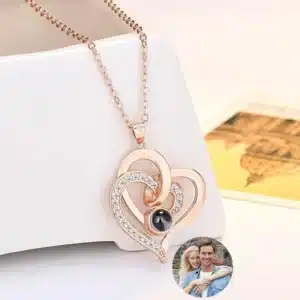 Collier femme photoprojection coeur 1