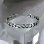 Bracelet jonc chaine cubaine mixte 1