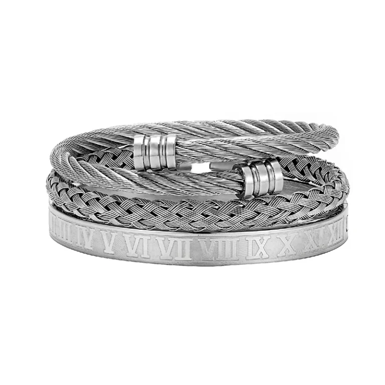 Bracelet homme multi rangs tressé 4