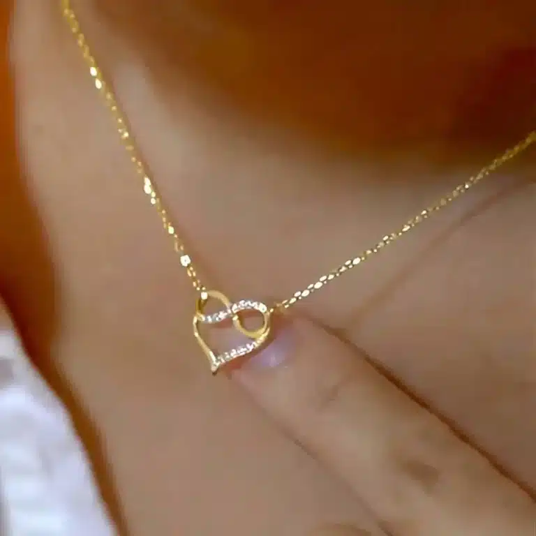 Collier femme pendentif coeur infini 4