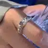 Bague cœur améthyste martelée 1