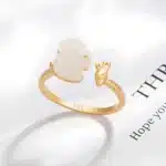 Bague lapin ajustable dorée 1