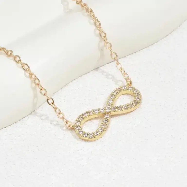 Collier femme pendentif infini 2