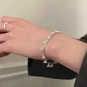 Bracelet grappe de billes argent 1