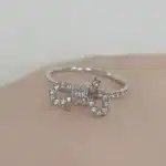 Bague femme noeud brillant original 1