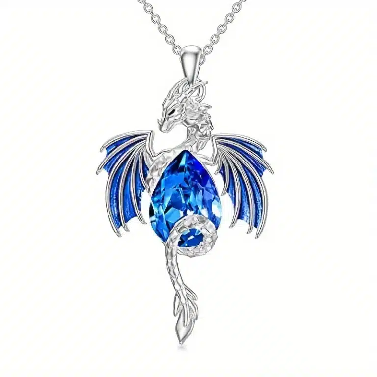 Collier femme dragon brillant 3