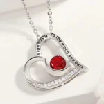Coffret rose éternelle ourson avec coeur ajouré pierre 2