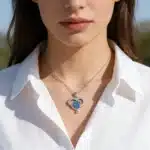 Collier femme coeur patte d'animal 3