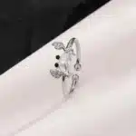 Bague femme crabe argenté 4
